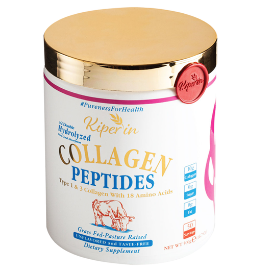 Kiperin Collagen Classic (500gr) 100% Pure and Natural High Bioactive Double Hydrolyzed Collagen Peptides Containing Supplementary Food
