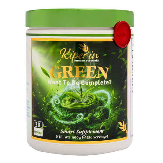 Kiperin Green – Spirulina, Green Tea, Broccoli Extract & Prebiotic Inulin – 30-Day Supply