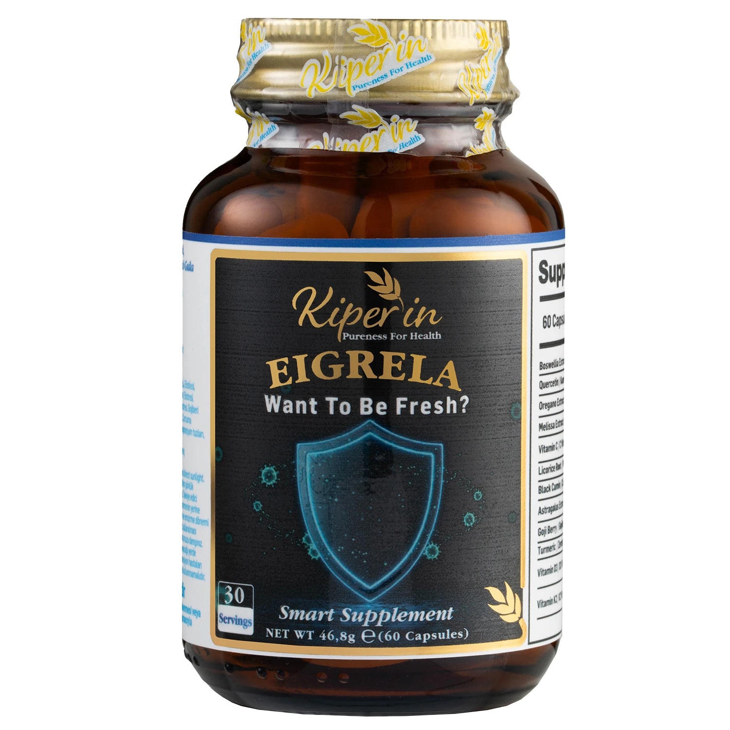 Kiperin Eigrela – Quercetin, Oregano, Astragalus, Black Seed & Boswellia – 60 Capsules