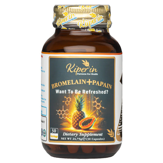 Kiperin Bromelain (2500 GDU) & Papain – 30 Capsules / 700 mg
