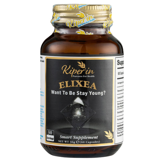 Kiperin Elixea – Resveratrol, Glutathione, Coenzyme Q10, NMN, NADH & PQQ – 60 Capsules