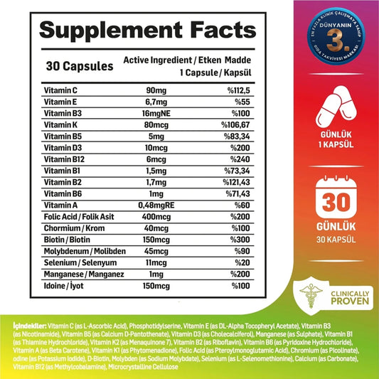 Kiperin Liposomal Multivitamin Supplement – 13 Vitamins & 6 Minerals
