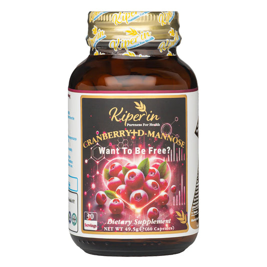 Kiperin Cranberry, D-Mannose & Vitamin C – 60 Capsules / 1,400 mg
