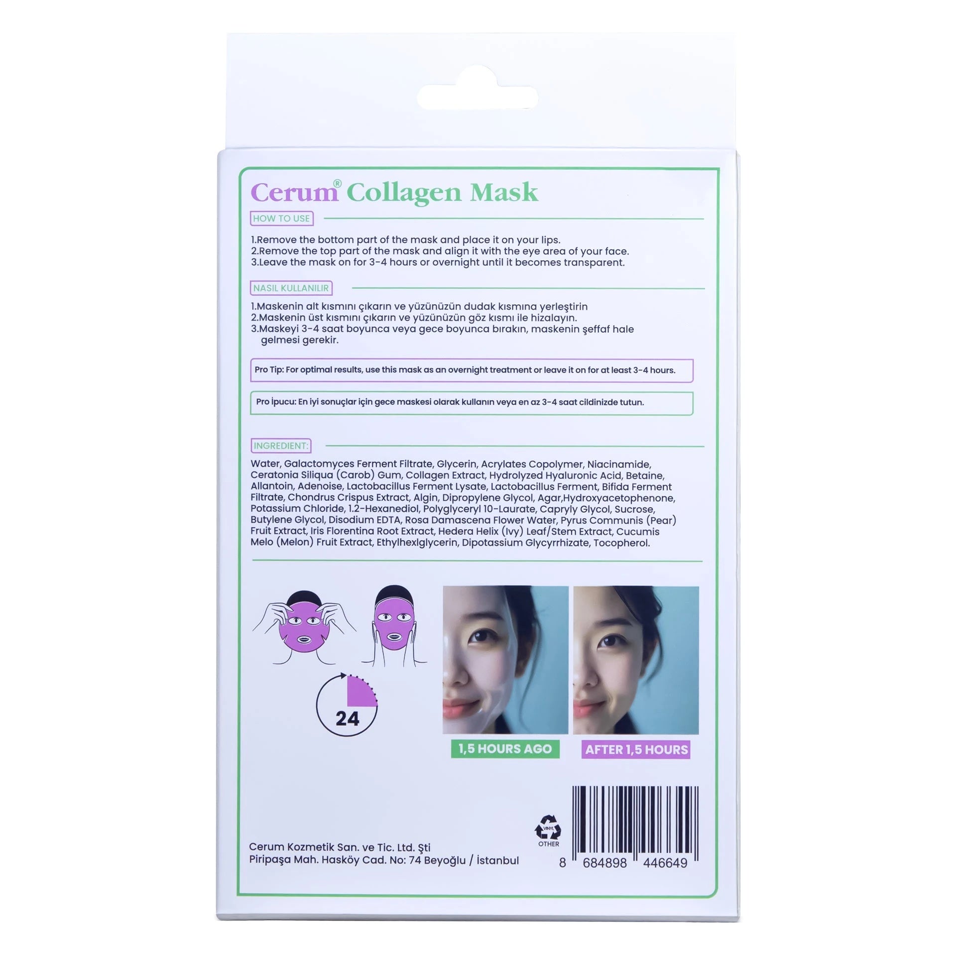 Dissolving Collagen Face Mask – 5 Pieces