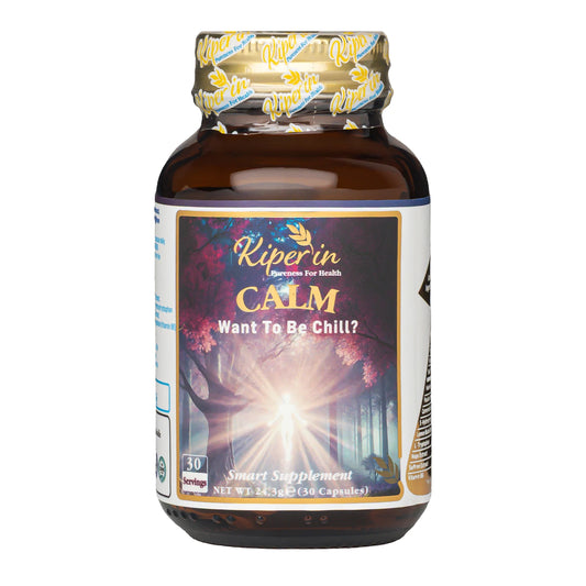 Kiperin Calm – Passionflower, Saffron, 5-HTP, Valerian & 9 Ingredients, 30-Day Supply