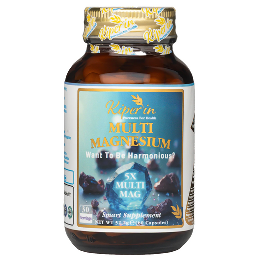 Kiperin 5X Multi Magnesium (Taurate, Bisglycinate, Malate, Citrate, L-Threonate) – 60 Capsules